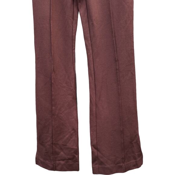 Peace Love World Ponte Split Hem Pants Chocolate Brown XS - Picture 4 of 12